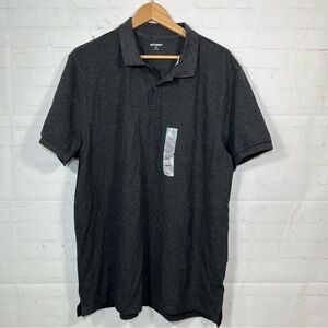NWT Old Navy Classic Polo Shirt Mens XXL 2XL Black Pique Short Sleeve Casual